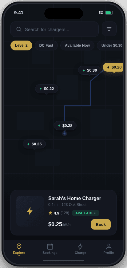 Find chargers on map